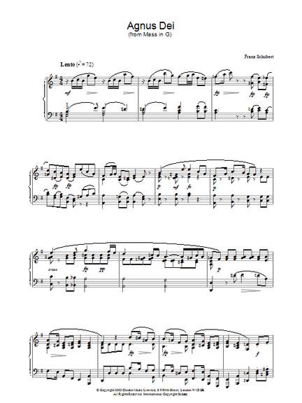 Franz Schubert: Agnus Dei