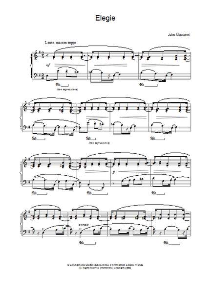 Jules Massenet: Elegie