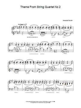 Alexander Borodin: Theme From String Quartet No 2