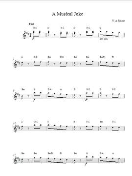 Wolfgang Amadeus Mozart: A Musical Joke (Top Line)
