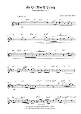 Johann Sebastian Bach: Air On The G String (from Suite No.3 in D Major)
