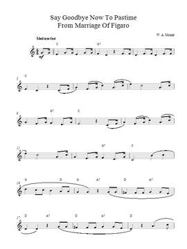 Mozart: Say Goodbye Now To Pastime