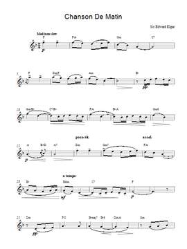 ELGAR EDWARD: Chanson De Matin (Top Line)