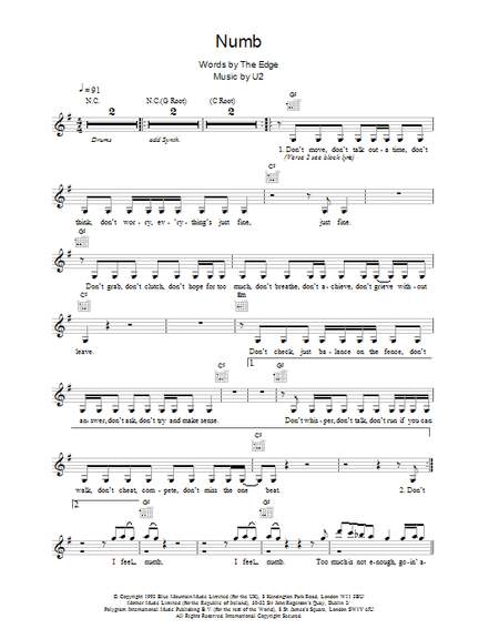 U2: Numb