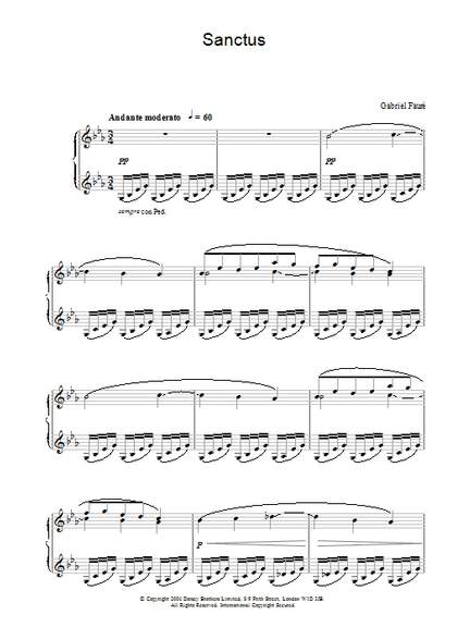 Gabriel Fauré: Sanctus