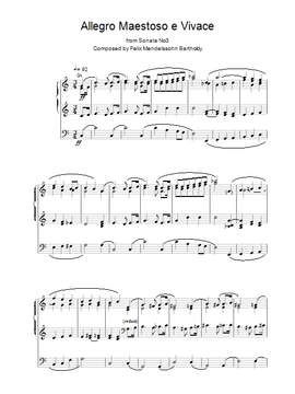 Felix Mendelssohn: Allegro Maestoso e Vivace from Sonata No. 3