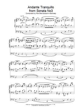 Felix Mendelssohn: Andante Tranquillo from Sonata No3