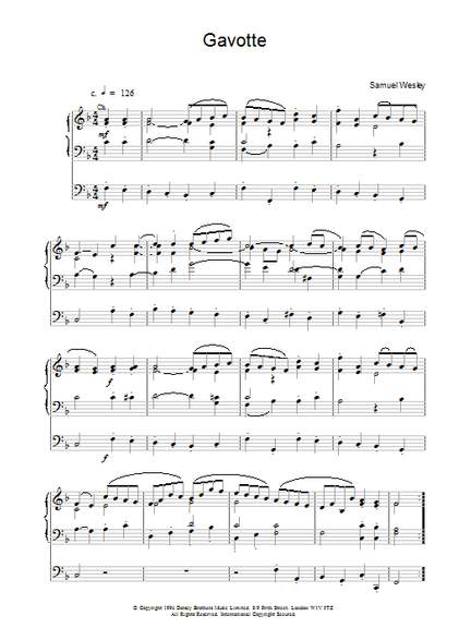 Samuel Wesley: Gavotte