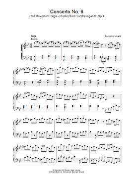 Antonio Vivaldi: Giga, Presto) from 'La Stravaganza' Op.4