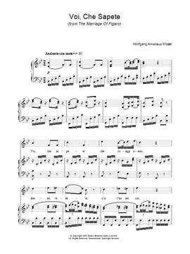 Wolfgang Amadeus Mozart: Voi Che Sapete (from The Marriage Of Figaro)