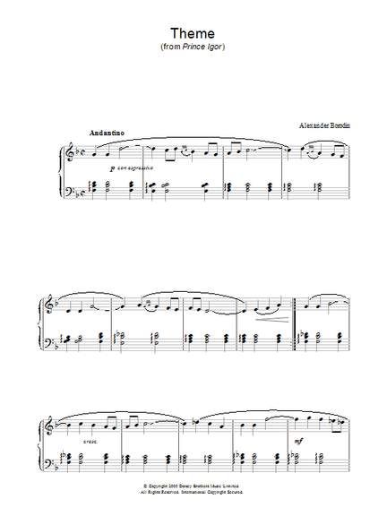 Alexander Borodin: Theme From Prince Igor