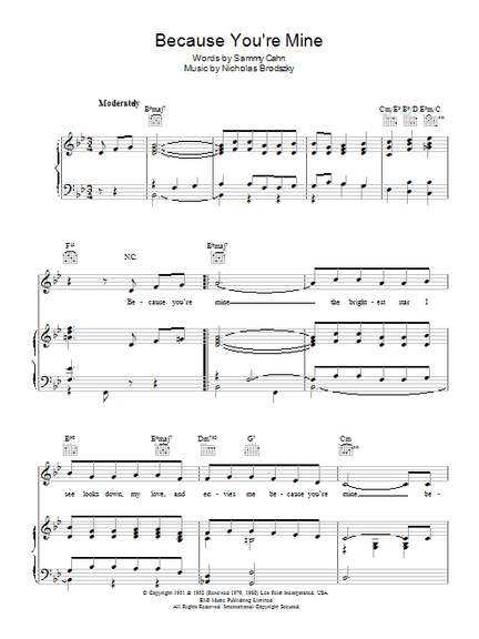 Sammy Cahn: Because You're Mine