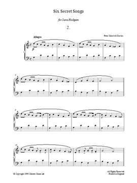 Peter Maxwell Davies: Six Secret Songs, No.2, Allegro