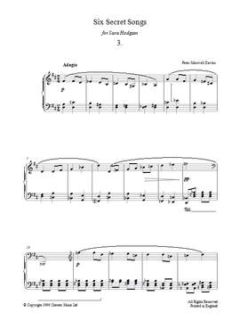 Peter Maxwell Davies: Six Secret Songs, No.3, Adagio