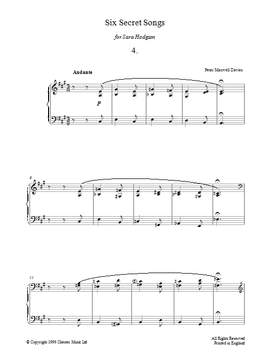 Peter Maxwell Davies: Six Secret Songs, No.4, Andante