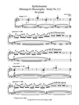 John McCabe: Epithalamium (Homage To Mussorgsky - Study No.11) For Piano