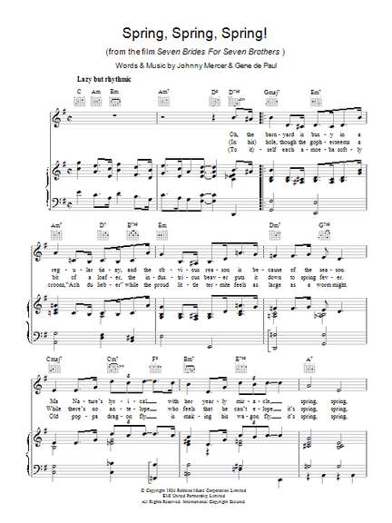 Johnny Mercer: Spring, Spring, Spring!