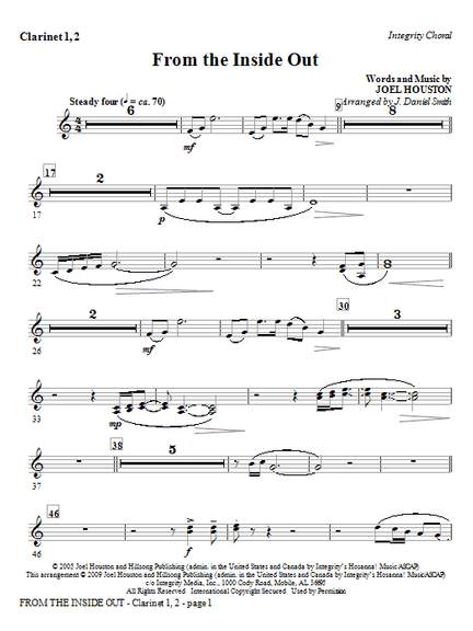 J. Daniel Smith: From the Inside Out - Clarinet 1 & 2