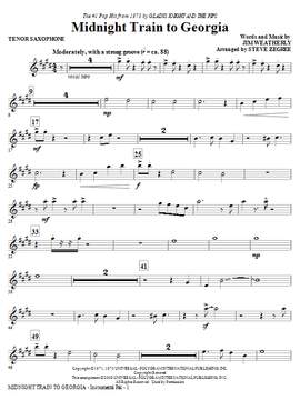 Steve Zegree: Midnight Train To Georgia - Bb Tenor Saxophone
