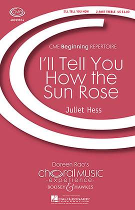 Juliet Hess: I'll Tell You How The Sun Rose