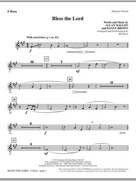 BJ Davis: Bless The Lord - F Horn