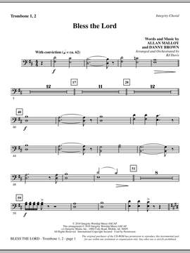 BJ Davis: Bless The Lord - Trombone 1 & 2