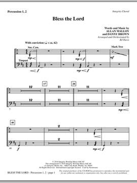 BJ Davis: Bless The Lord - Percussion 1 & 2