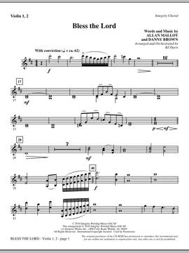 BJ Davis: Bless The Lord - Violin 1, 2