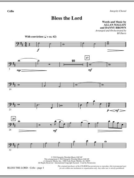 BJ Davis: Bless The Lord - Cello