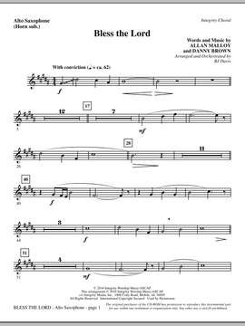 BJ Davis: Bless The Lord - Alto Sax (sub. Horn)