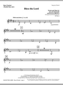 BJ Davis: Bless The Lord - Bass Clarinet (sub. dbl bass)