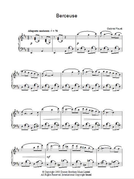 Gabriel Faure: Berceuse