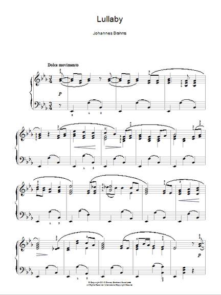 Johannes Brahms: Lullaby