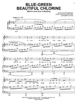 William Bolcom: Blue-Green Beautiful Chlorine