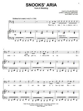 William Bolcom: Snooks' Aria