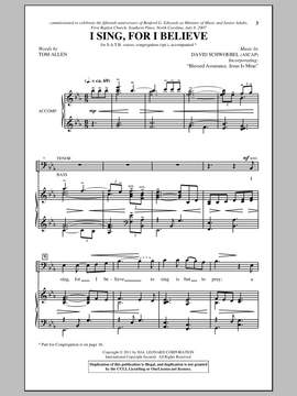 David Schwoebel: I Sing, For I Believe