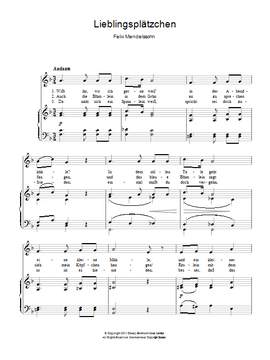 Felix Mendelssohn: Lieblingsplatzchen