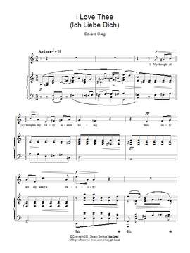 Edvard Grieg: I Love Thee (Ich Liebe Dich)
