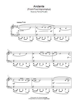 Francis Poulenc: Andante (From Five Impromptus)