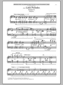 Christopher Norton: Latin Preludes, Prelude VI (Beguine)