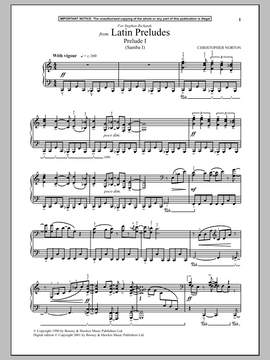 Christopher Norton: Latin Preludes, Prelude I (Samba I)