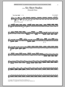 David Horne: Six Short Studies, Sixteenth Notes