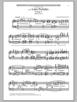 Christopher Norton: Latin Preludes, Prelude V (Bossa Nova)