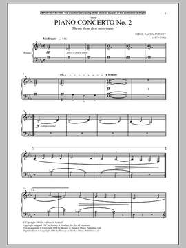 Sergei Rachmaninoff: Piano Concerto No. 2 (Theme from First Movement)