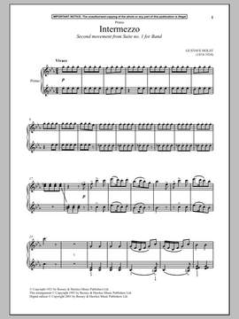 Gustav Holst: Intermezzo (Second Movement from Suite No. 1 For Band)