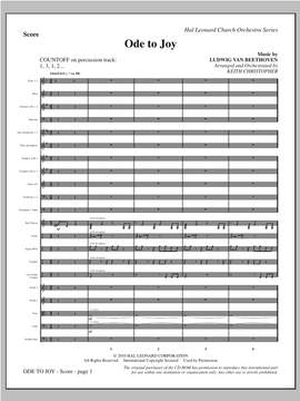 Keith Christopher: Ode To Joy (Does Not Match SATB 08752035) - Full Score