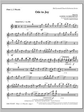 Keith Christopher: Ode To Joy (Does Not Match SATB 08752035) - Flute 1,2/Piccolo