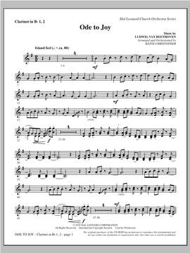 Keith Christopher: Ode To Joy (Does Not Match SATB 08752035) - Bb Clarinet 1 & 2
