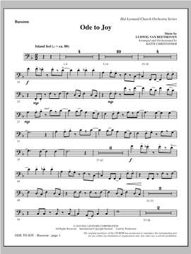 Keith Christopher: Ode To Joy (Does Not Match SATB 08752035) - Bassoon