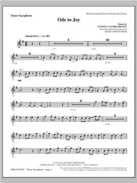 Keith Christopher: Ode To Joy (Does Not Match SATB 08752035) - Tenor Sax